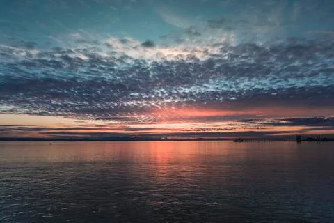 Sunset over the ocean in Canada Stock Photos