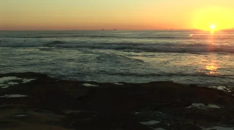 Sunset over ocean  Stock Footage 133294