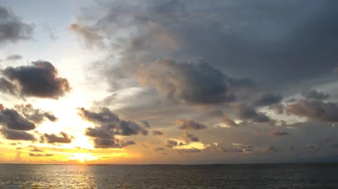 Sunset over ocean Stock Footage 2870229