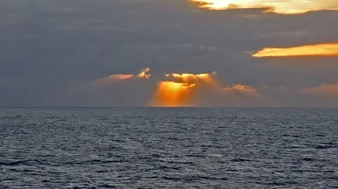 Sunset over the ocean 스톡 동영상 10710770