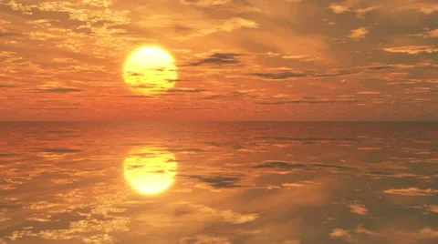 Sunset over the ocean Stock Footage 10911222