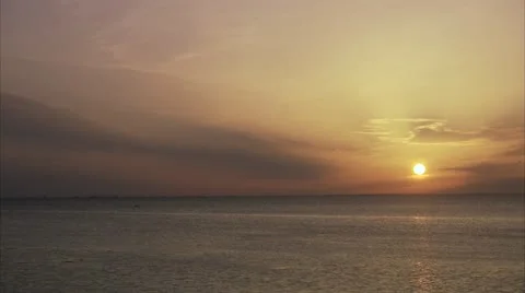 Sunset over the ocean Stock Footage 11287518