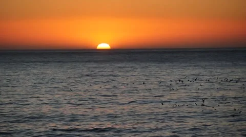 Sunset over the ocean Stock Footage 40706542