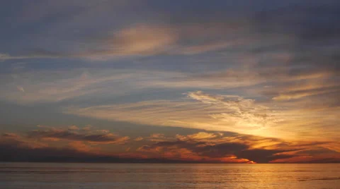 Sunset Over The Ocean Stock Footage 46053670