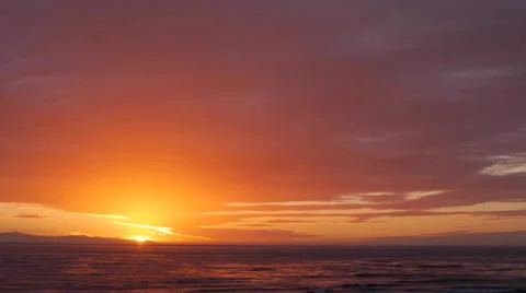 Sunset Over The Ocean Stock Footage 46053742