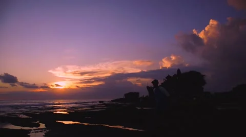 Sunset over the ocean Stock Footage 63265123