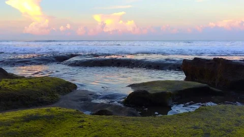 Sunset over the ocean Stock Footage 77078218