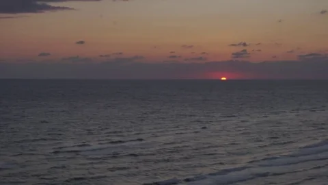 Sunset Over the Ocean Video stock 80437479