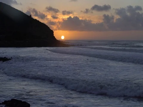SUNSET over the ocean Video stock 80567098