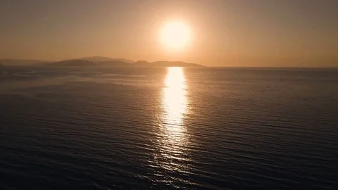 Sunset over ocean Stock Footage 94915777