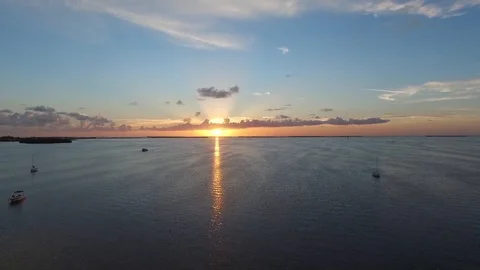 Sunset over ocean Stock Footage 97134207