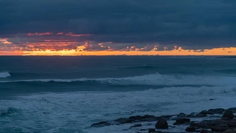 Sunset Over The Ocean Stock Footage 101320369