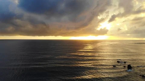 Sunset over the ocean Stock Footage 106565580