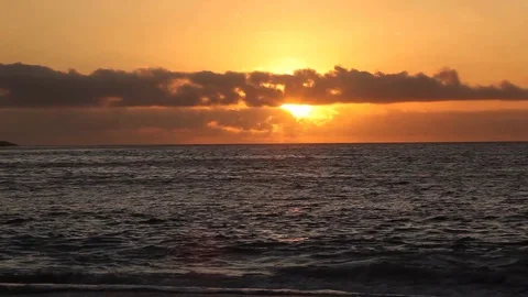 Sunset over ocean Stock Footage 111220997