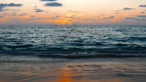 Sunset over the ocean Stock Footage 115259020