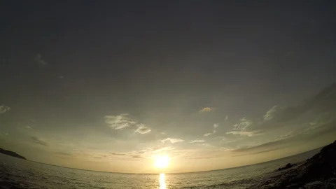 Sunset over ocean Stock Footage 120348223