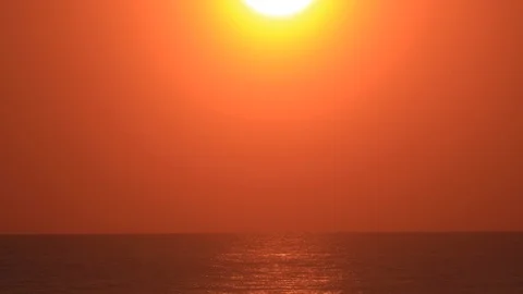 Sunset over ocean Stock Footage 122086305