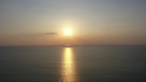 Sunset over ocean Stock Footage 122095615