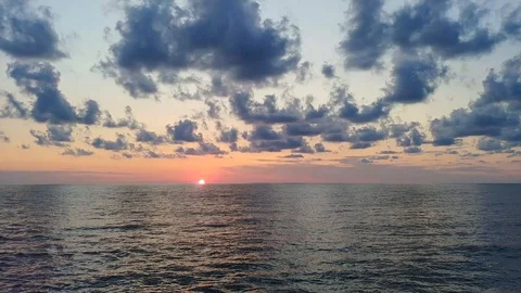 Sunset Over Ocean Stock Footage 124734779