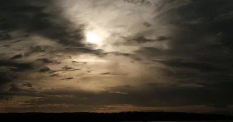 Sunset over ocean Stock Footage 125588362