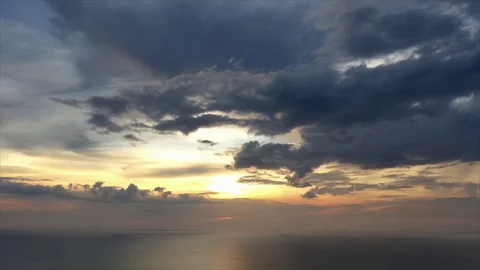 Sunset over ocean Stock Footage 129372828