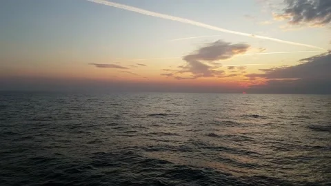 Sunset Over Ocean Stock Footage 138162900