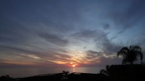 Sunset over ocean Stock Footage 143807869