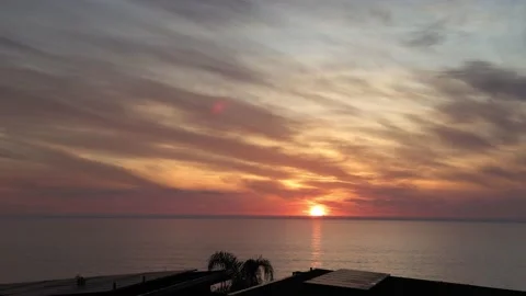 Sunset over ocean Stock Footage 143807916