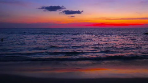 Sunset over the ocean Stock Footage 156551973