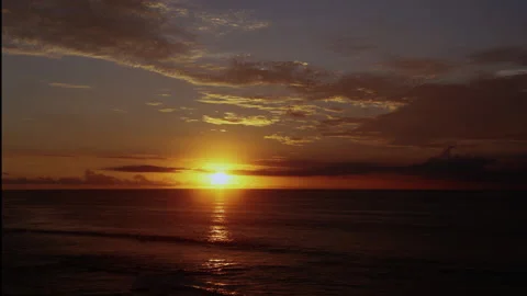 Sunset over the ocean Stock Footage 169896343