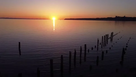 Sunset over ocean Stock Footage 170466062