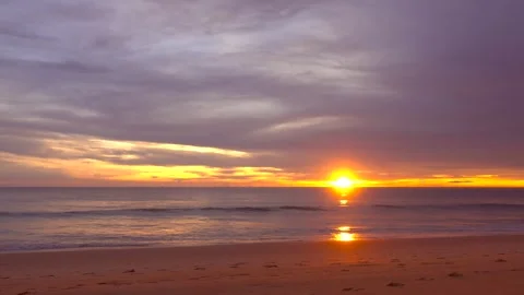 Sunset over the ocean	 Stock Footage 172386038