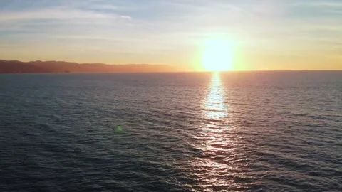 Sunset Over Ocean Stock Footage 197683048