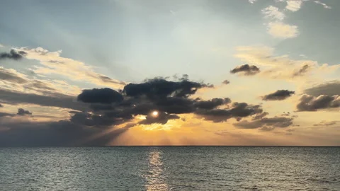 A sunset over an ocean Stock Footage 231119145