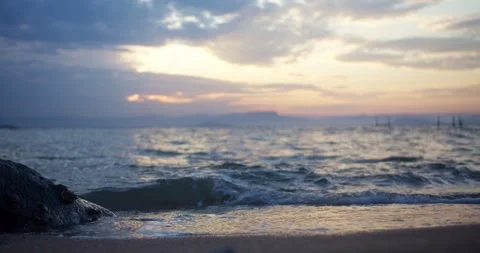 Sunset over the ocean Stock Footage 246886477