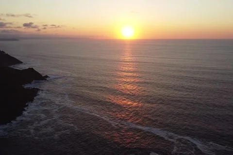Sunset over the ocean Stock Footage 285935927