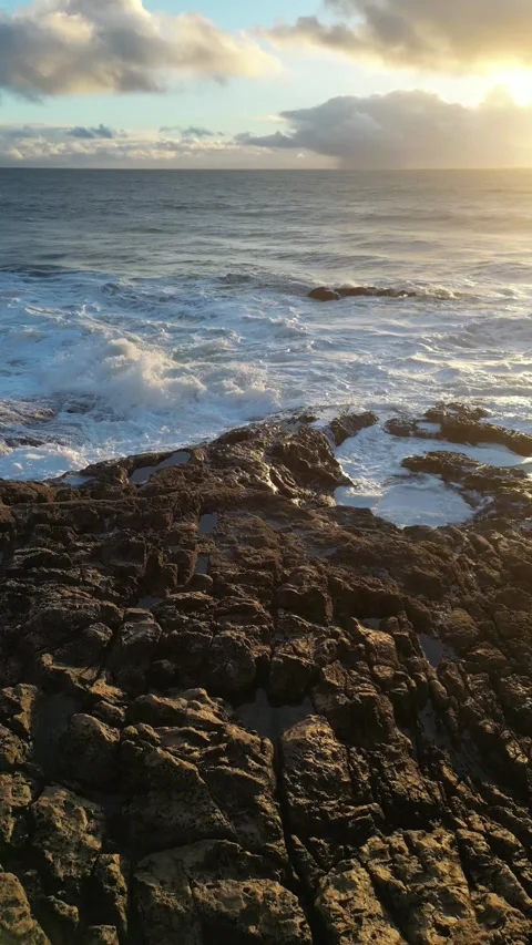 Sunset over the ocean Stock Footage 299136185