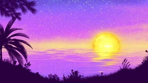 Sunset over Ocean Stock-Footage 305656699