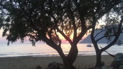 Sunset Over The Ocean - Greece Stock Footage 236466934