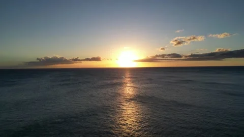 Sunset over the ocean in Hawaii Stock Footage 266063916