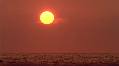 Sunset over Ocean HD Stock Footage 532030