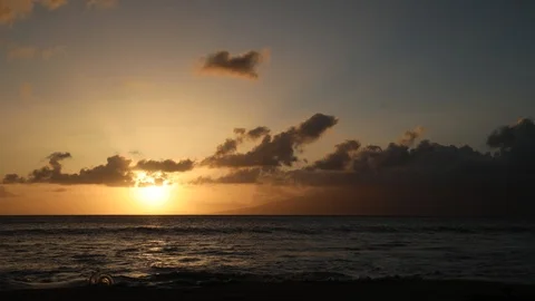 Sunset over the Ocean HD Stock Footage 115510717