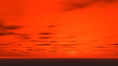 Sunset over the ocean イラスト素材