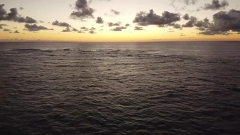 Sunset over the ocean in Kauai, Hawaii Stock Footage