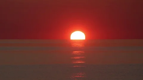 Sunset over Ocean. Malignant Cove, Nova Scotia, Canada Stock Footage 86551916
