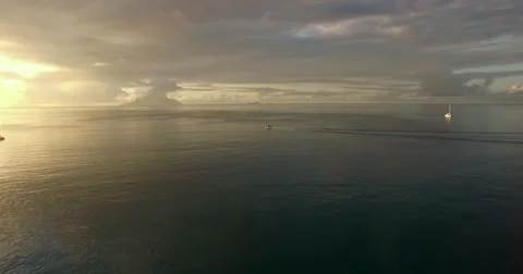 Sunset over ocean, nature composition. Stock Footage
