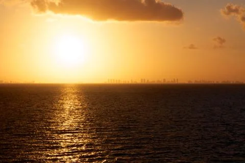 Sunset over the Ocean Stock Photos