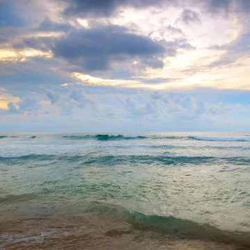 Sunset over the ocean 스톡 사진