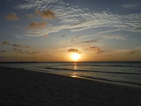 Sunset over the ocean Foto stock