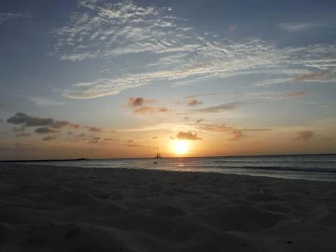 Sunset over the ocean Foto stock